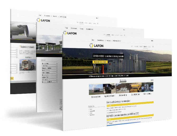Interfaces site Internet lafon technologies