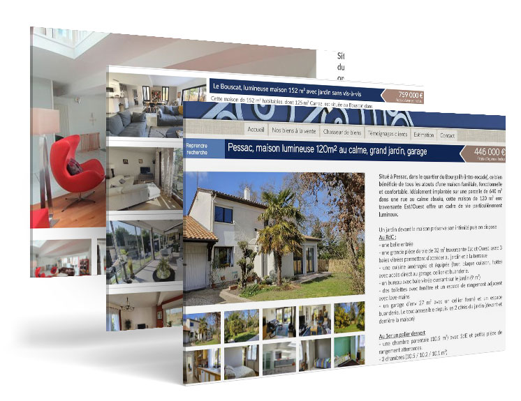 Interfaces site Internet avenue carnot immobilier